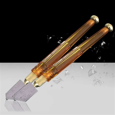 Single Diamond Cutter Glass Cutting Diamond Glass Cutter Antislip Metal Handle Steel Blade Oil ...