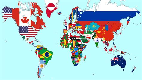 Flags Map of the World with Unrecognized Countries by CanhDuy2006 on DeviantArt