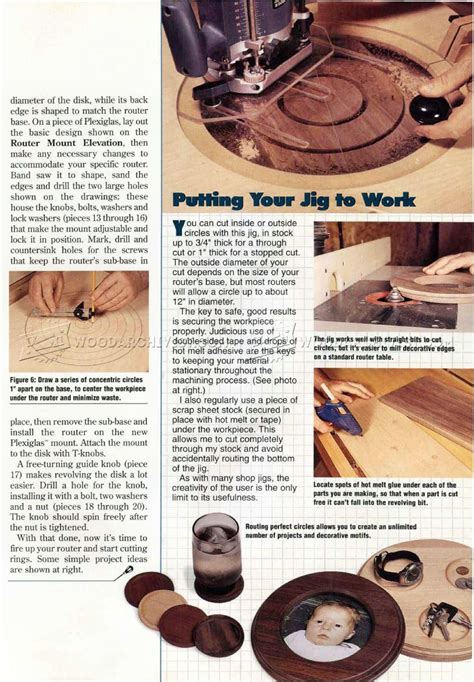 Router Circle Cutting Jig Plans • WoodArchivist