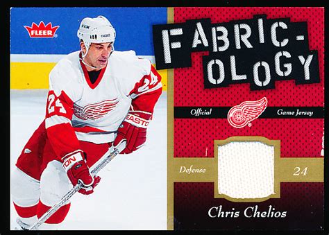 Lot Detail - 2006-07 Fleer Hockey- “Fabric-ology”- #F-CC Chris Chelios, Red Wings