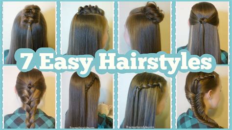 7 Quick & Easy Hairstyles For School | Hairstyles For Girls - Princess Hairstyles