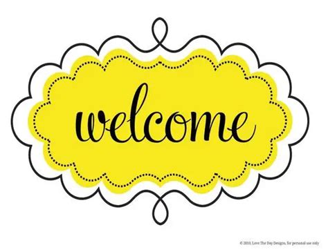 Printable Welcome Signs Template