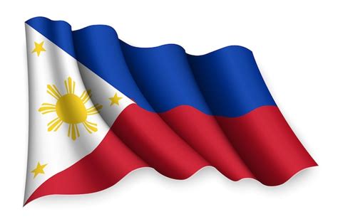 Premium Vector | Waving flag of philippines