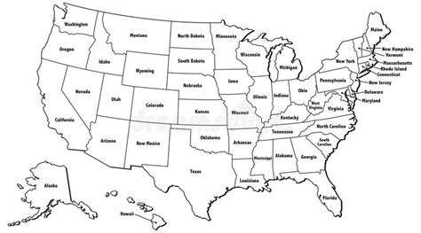 Us Map Outline With States - Kaleb Watson