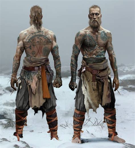 Germanic tribes and spirituality • Depiction of how viking tattoos would have looked...