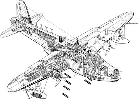 Aircraft Cutaway Drawings in High quality