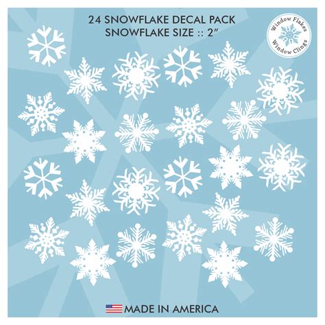 Snowflake Decals | Vinyl Snowflake Stickers | Window Flakes