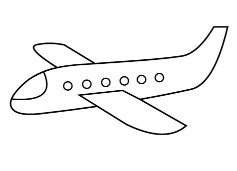 Simple Airplane Coloring Page - Free Printable Coloring Pages