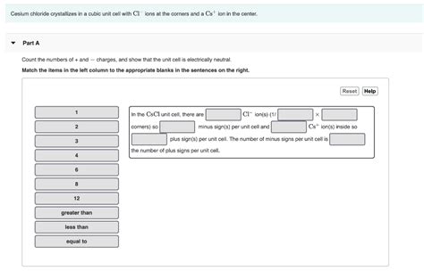 Solved In the CsCl unit cell, there are ___ Cl^- ions (1/___ | Chegg.com