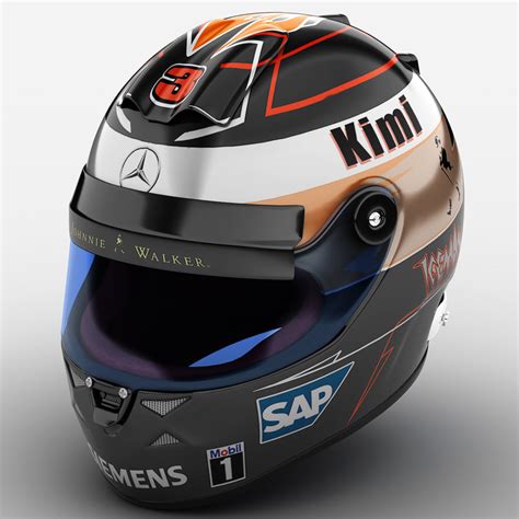 racing helmet mercedes 3d model