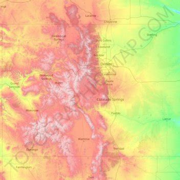 Colorado topographic map, elevation, terrain