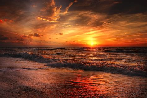 Sunset Beach, HD Nature, 4k Wallpapers, Images, Backgrounds, Photos and ...