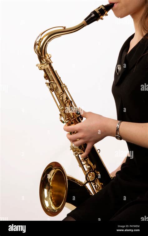 Tenor Saxophone player Stock Photo - Alamy