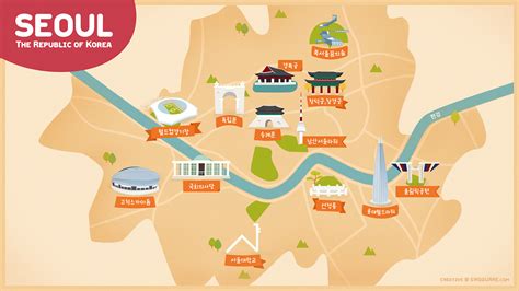 Simple tour map - Seoul on Behance