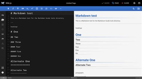 Wiki.js Markdown Reference | Markdown Guide