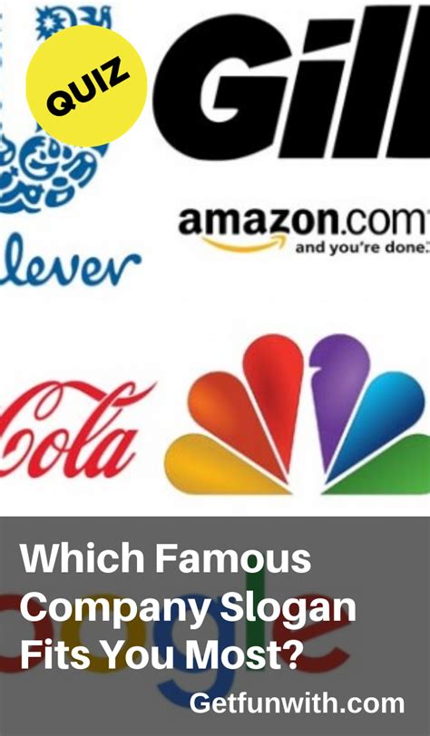 Which Famous Company Slogan Fits You Most? | Famous company slogans, Company slogans, Slogan