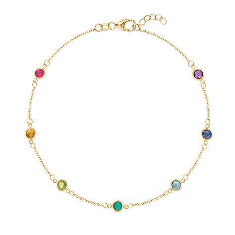 Rainbow Bracelet in 14k Gold