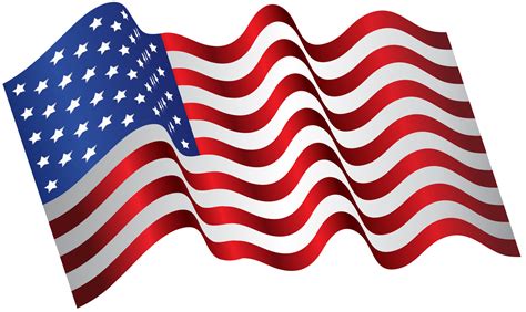 USA America Waving Flag PNG Clip Art Image