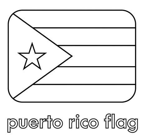 Printable Puerto Rico Flag