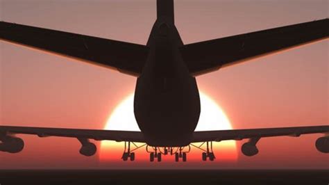 Plane Taking Off Sky Sunset Sun Stock Footage Video (100% Royalty-free ...