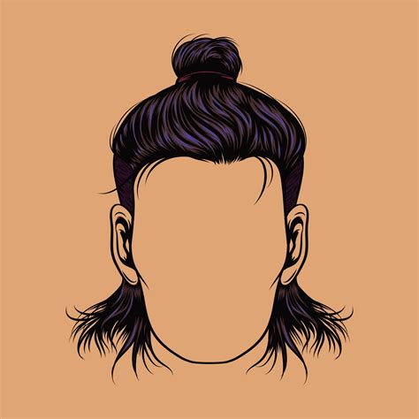 enhanced details of mullet hairstyles 33290422 Vector Art at Vecteezy