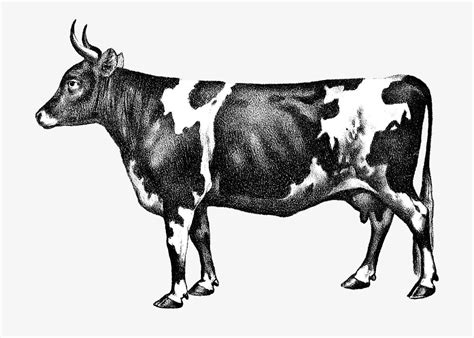 Cow vintage illustration. Remixed rawpixel. | Premium Photo Illustration - rawpixel