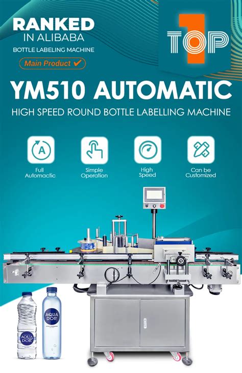 Yimu-ym510 High Speed Self Adhesive Sticker Roll To Roll Wrap Around Labelling Machine For Round ...