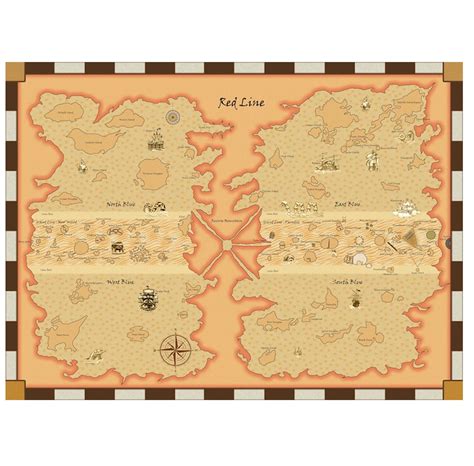 One Piece World Map Poster - Etsy