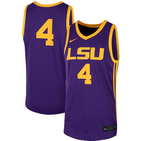 LSU Tigers Nike #4 Team Replica Basketball Jersey - Purple — Bengals & Bandits