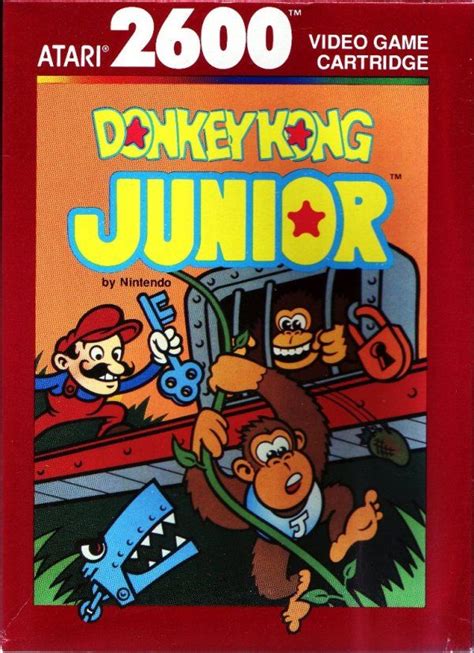 Donkey Kong Junior - Atari 2600 Box | Donkey kong junior, Retro video games art, Atari 2600 games