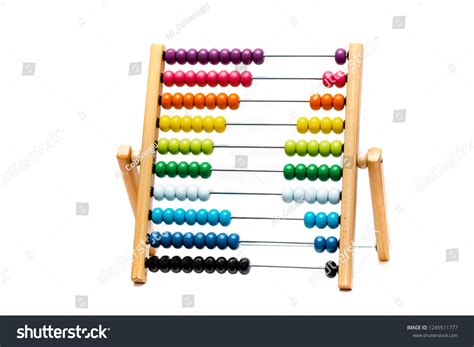 Traditional Abacus Colorful Wooden Beads On Stock Photo 1245511777 ...