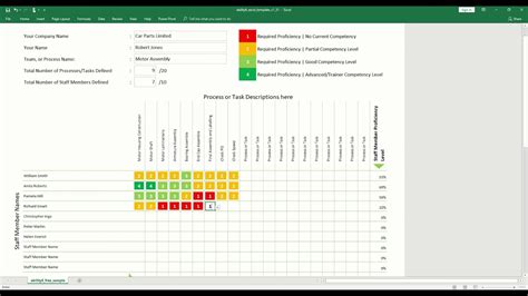 Excel Matrix Template For Your Needs