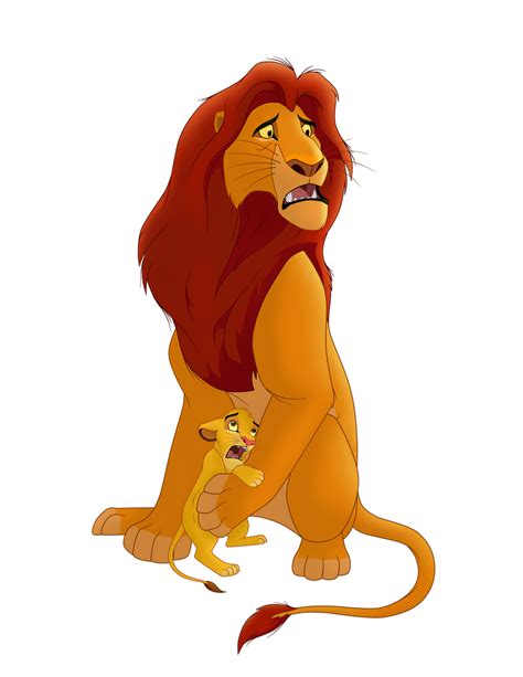 Mufasa and Simba by Dizzidragonz on DeviantArt