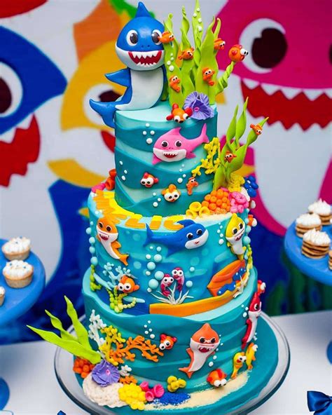 15 Adorable Baby Shark Birthday Cake Ideas (They're So Cute)