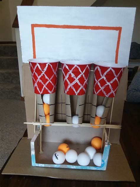 DIY Cardboard Basketball Arcade Game - Tic Tac Toe Shooter - Arcade ...