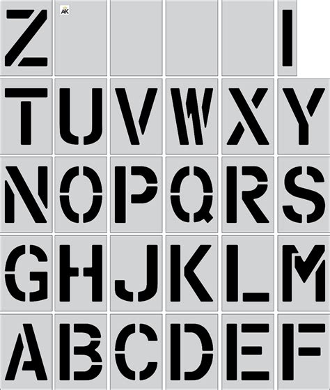 1 Alphabet Stencils / A to z letters in stencils format available in 1 ...