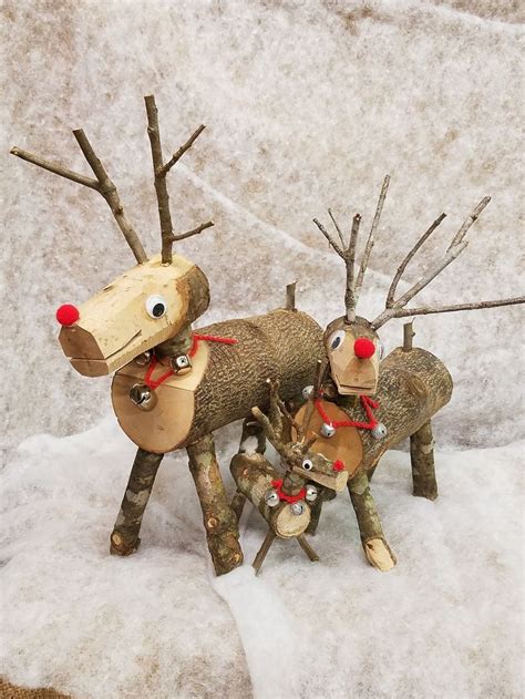 Make A Log Reindeer | Printable Templates Free