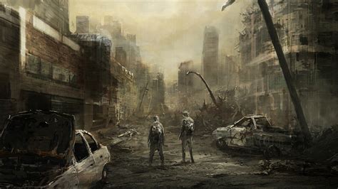 Post-Apocalyptic Odyssey: A Sci-Fi HD Wallpaper