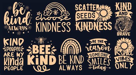 Kindness Quotes SVG Bundle 18928253 Vector Art at Vecteezy