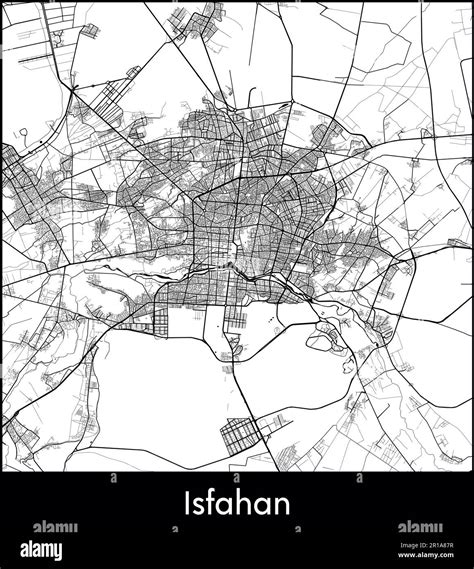 City Map Asia Iran Isfahan vector illustration Stock Vector Image & Art ...