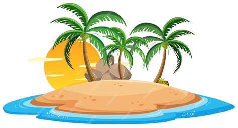 Premium Vector | Isolated island on white background