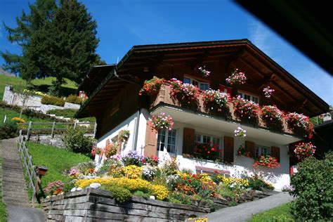 The traditional swiss chalet - The HUGE flower boxes are EXACTLY what our old house needs :) and ...