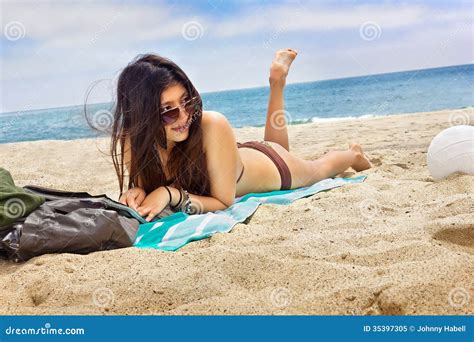 Beach Girl stock image. Image of european, care, curve - 35397305