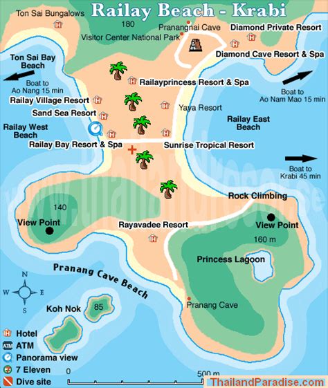 Railay Beach Thailand Map | Weather Us Map