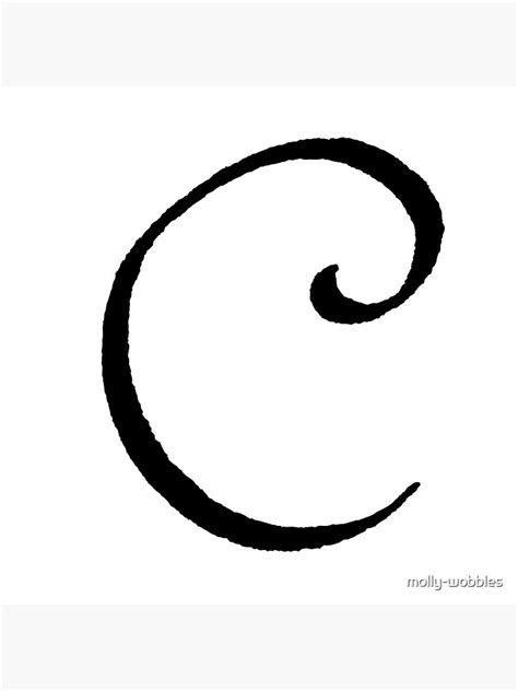 "Cursive "C" " Sticker by molly-wobbles | Redbubble