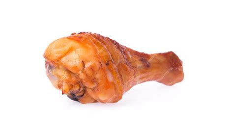 Premium Photo | Roasted chicken leg isolated on white background