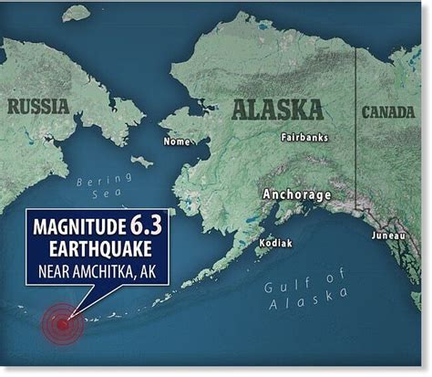 Magnitude 6.3 earthquake strikes offshore near Alaska's Amchitka Island ...