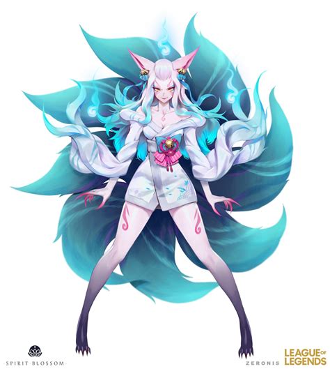 ArtStation - Spirit Blossom Mega Fox Ahri Character Illustration, ♦️ ...