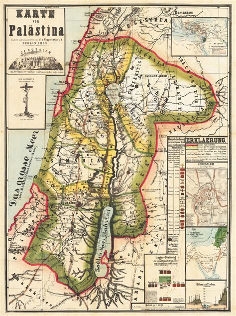 1869 Map of Palestine : theVintageMapShop.com – the Vintage Map Shop, Inc.