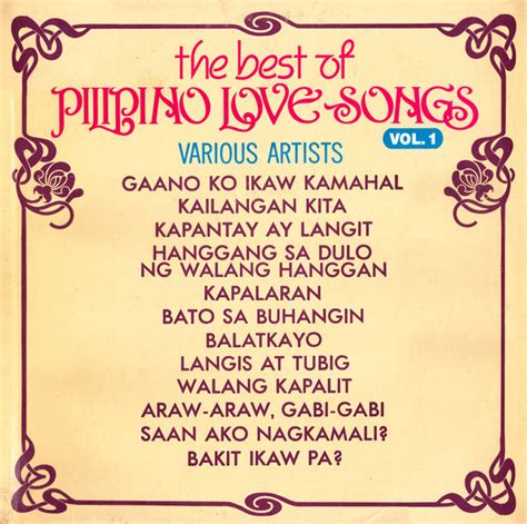 The Best Of Pilipino Love Songs Vol. 1 | Discogs